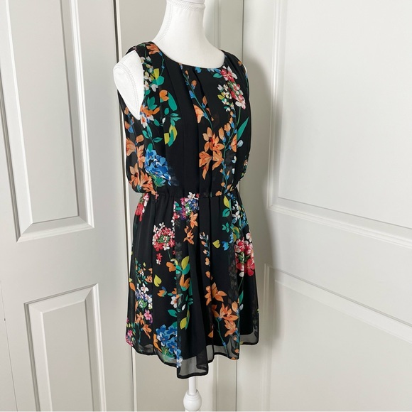 Atmosphere Floral A-line Dress-Black-Women US Size Small - Picture 2 of 13